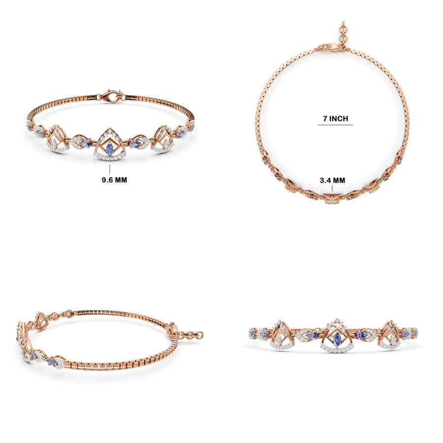 Vivid Prism Fanfare Diamond Link Bracelet