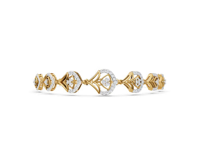 Imperial Petal Diamond Link Bracelet
