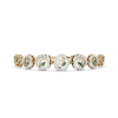 Crestline Swirl Diamond Link Bracelet