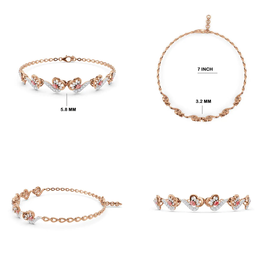 Inaya Floral Diamond Bracelet