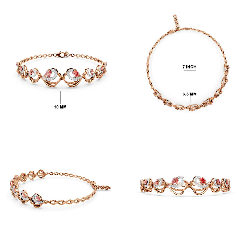 Delphine Ripple Diamond Bracelet
