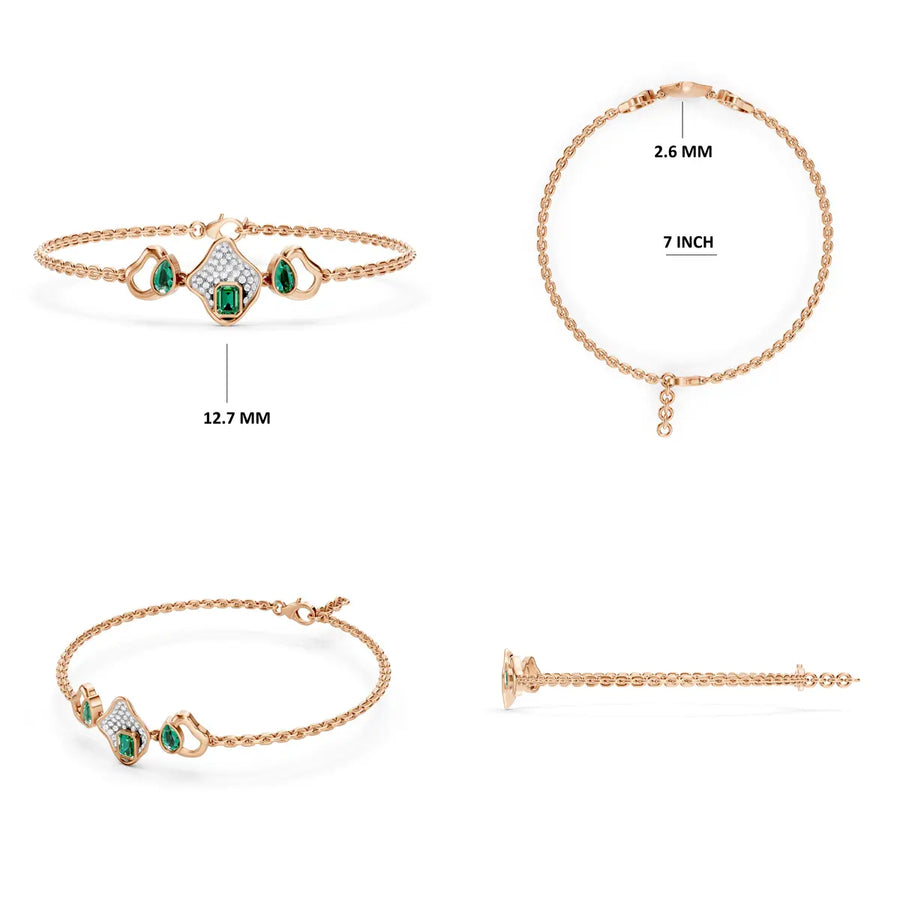 Daphne Mosaic Emerald Bracelet