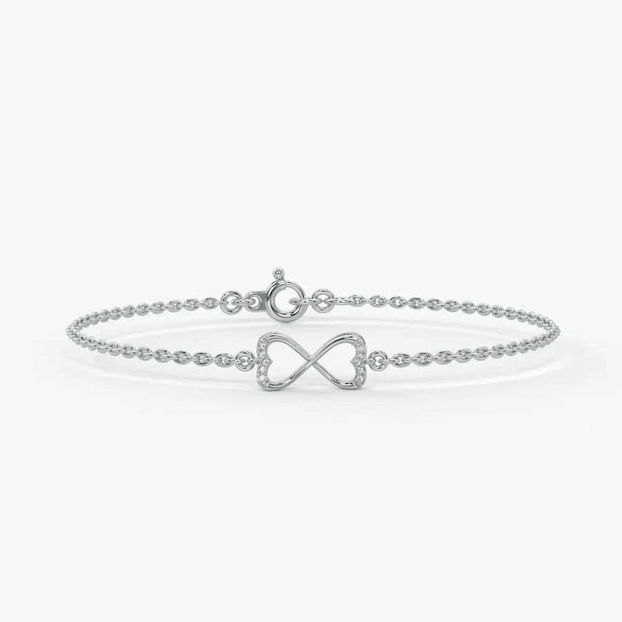 Infinity Heart Chain Bracelet