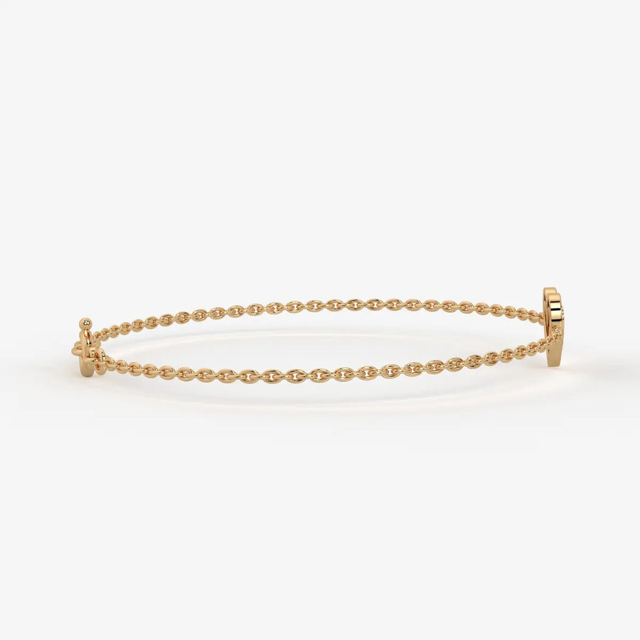 VivaVow Round Diamond Heartline Bracelet