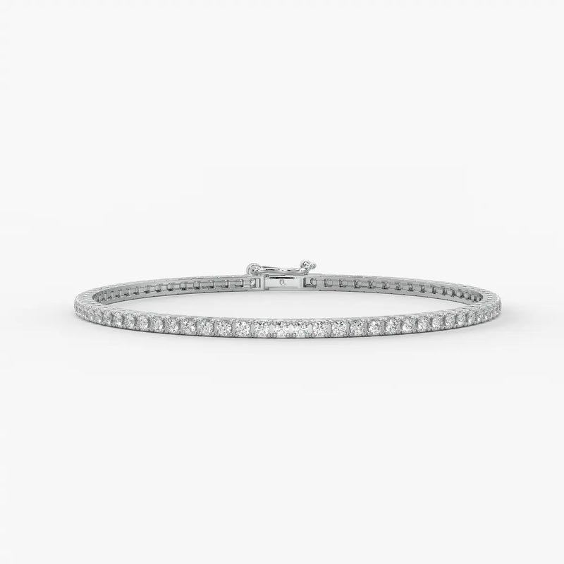 Orlisse Halo-Set Diamond Tennis Bracelet