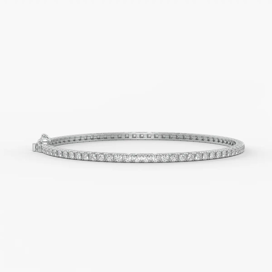 Orlisse Halo-Set Diamond Tennis Bracelet