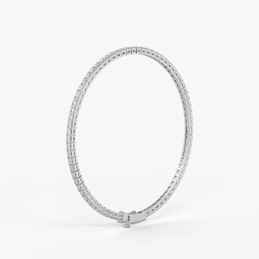 Orlisse Halo-Set Diamond Tennis Bracelet