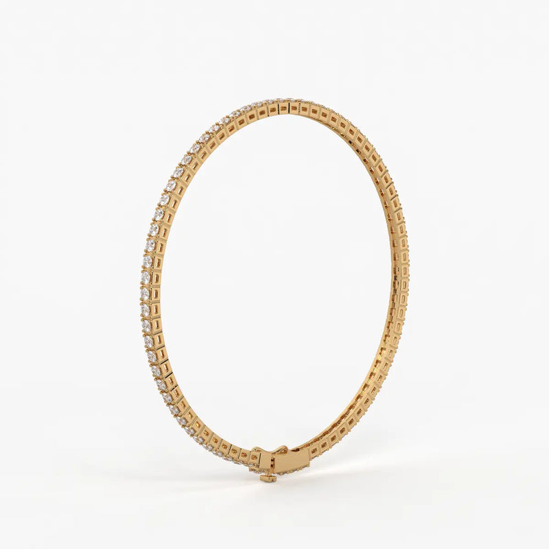 Orlisse Halo-Set Diamond Tennis Bracelet