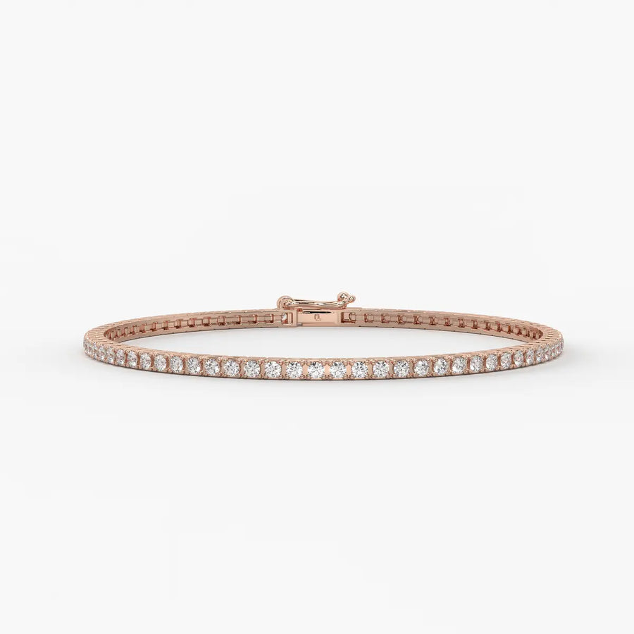 Orlisse Halo-Set Diamond Tennis Bracelet