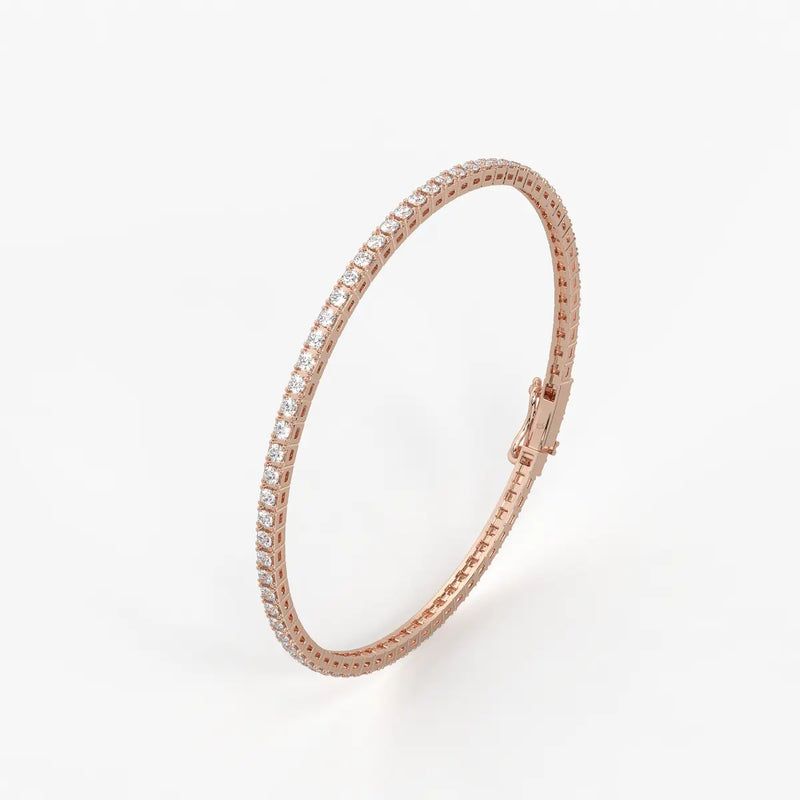 Orlisse Halo-Set Diamond Tennis Bracelet