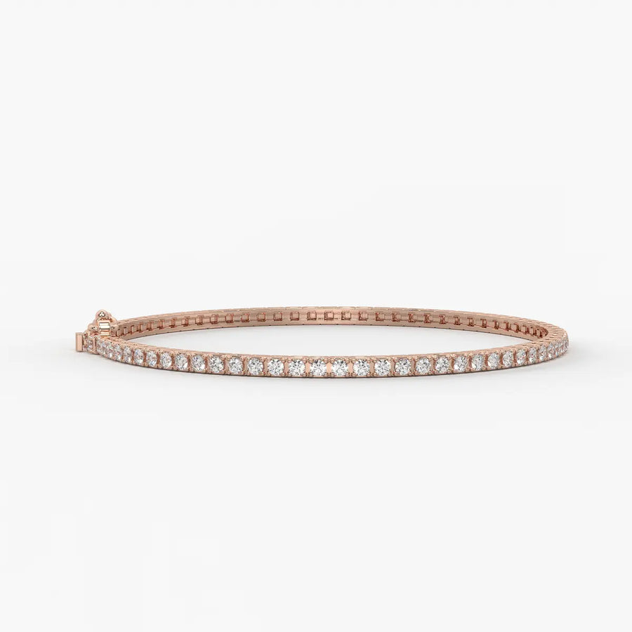 Orlisse Halo-Set Diamond Tennis Bracelet