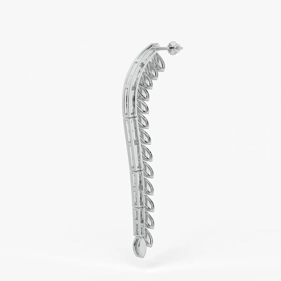 Feather Curve Drop Earrings