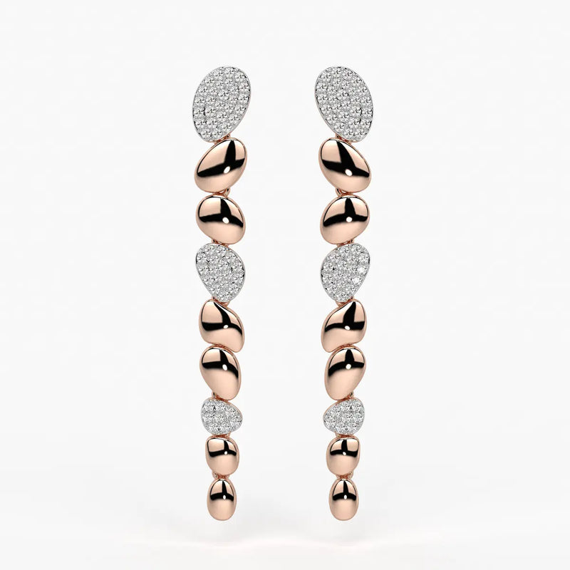 Pebble Cascade Drop Earrings