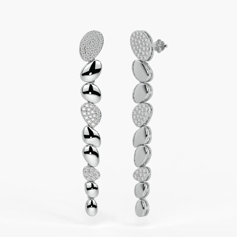 Pebble Cascade Drop Earrings