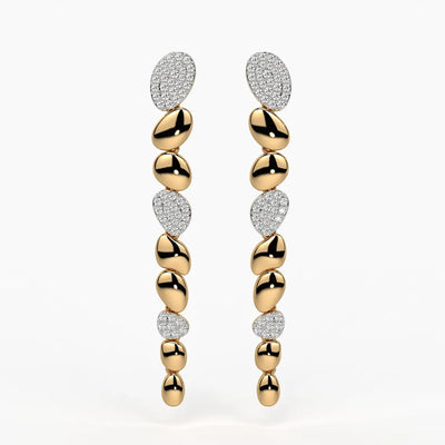 Pebble Cascade Drop Earrings