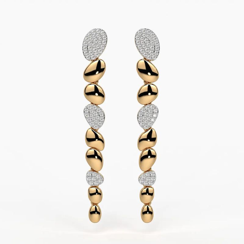 Pebble Cascade Drop Earrings