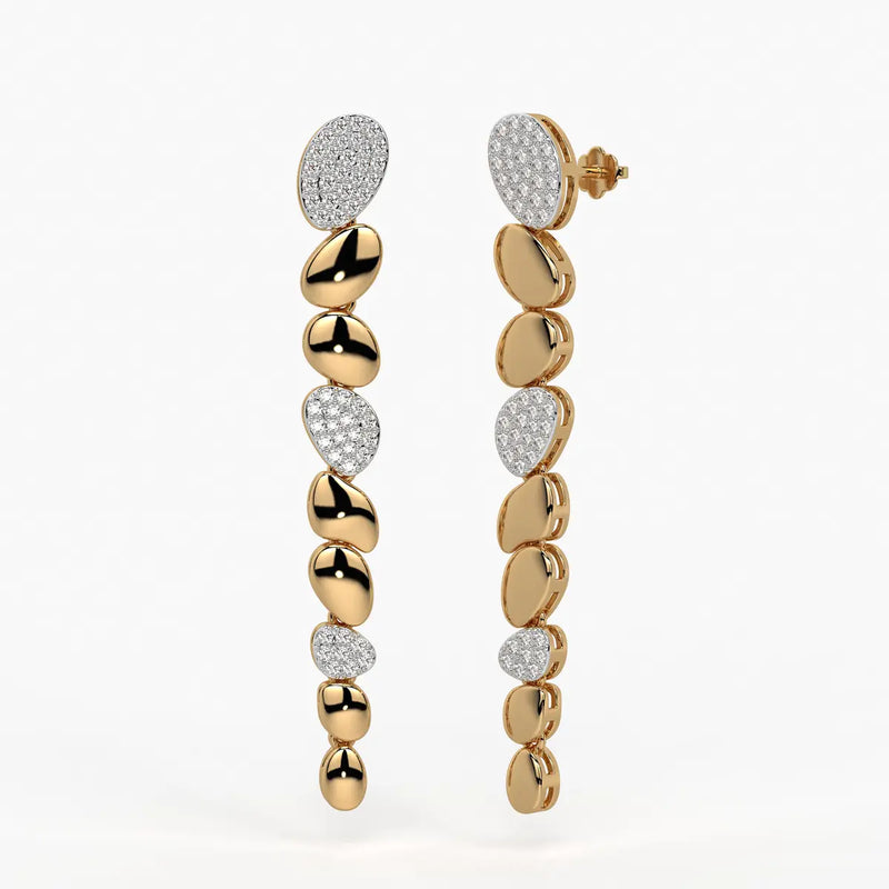 Pebble Cascade Drop Earrings