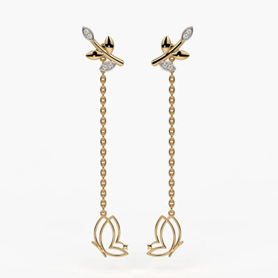 Fluttering Vine Drop Earrings