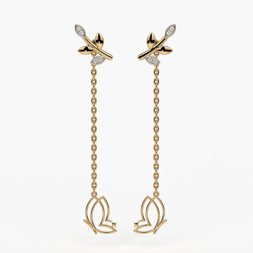 Fluttering Vine Drop Earrings
