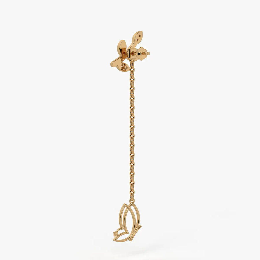 Fluttering Vine Drop Earrings