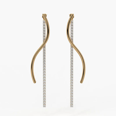 Ribbon Streamer Drop Earrings