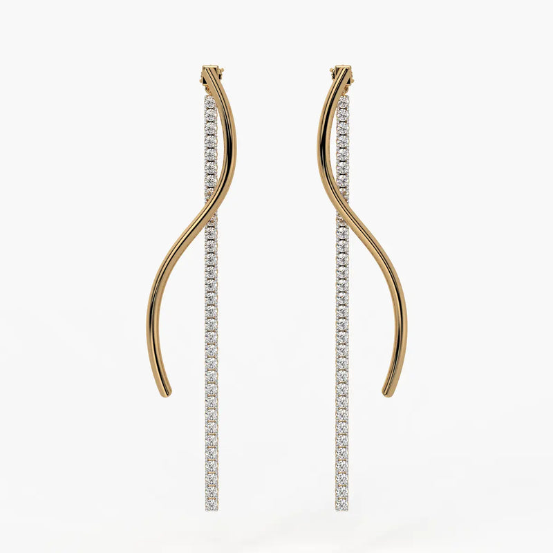 Ribbon Streamer Drop Earrings