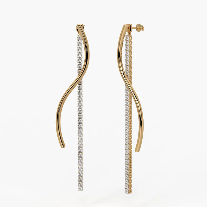 Ribbon Streamer Drop Earrings