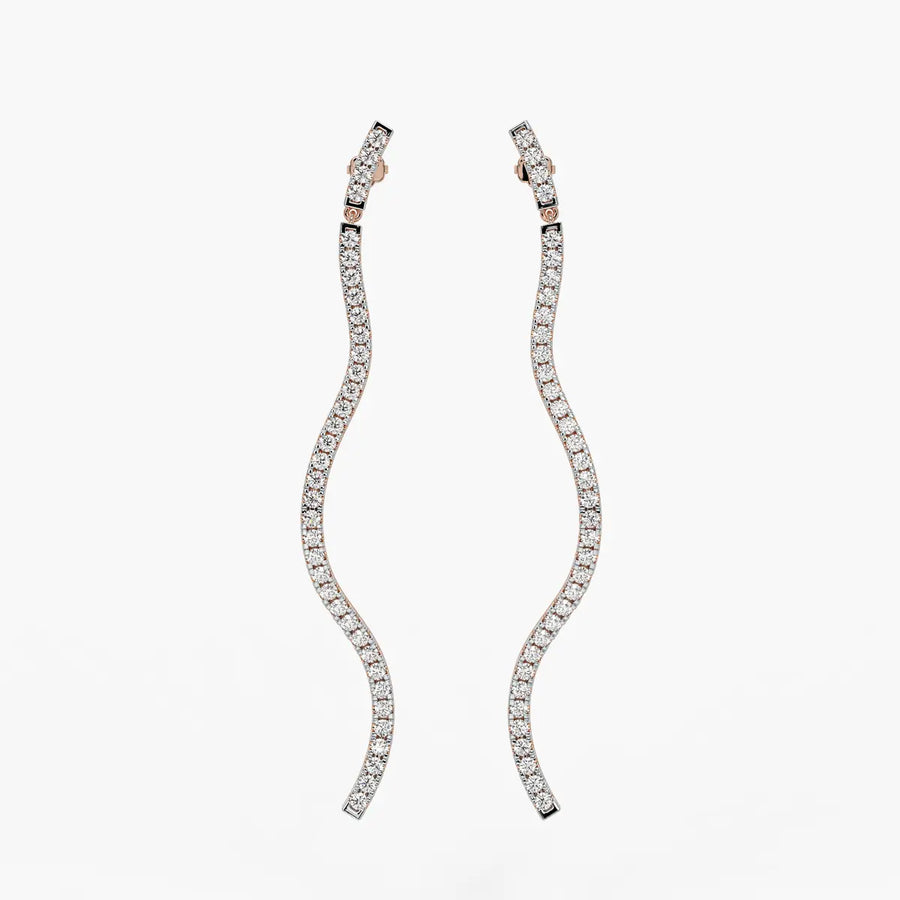 S-Curve Linear Drop Earrings