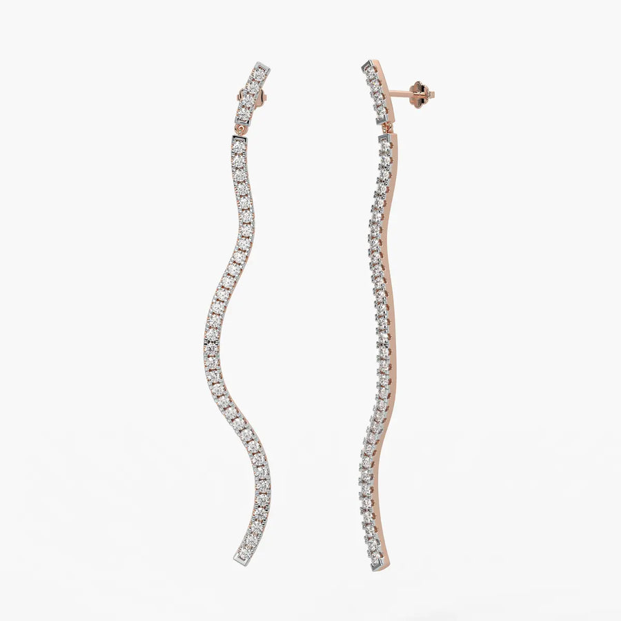 S-Curve Linear Drop Earrings