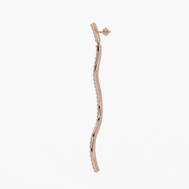 S-Curve Linear Drop Earrings