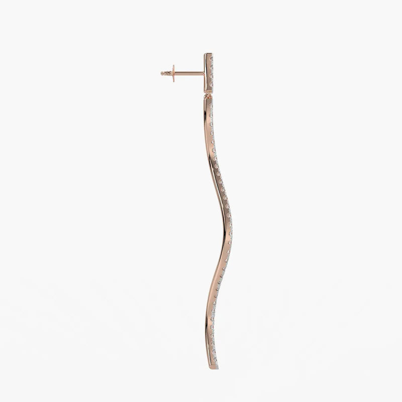 S-Curve Linear Drop Earrings
