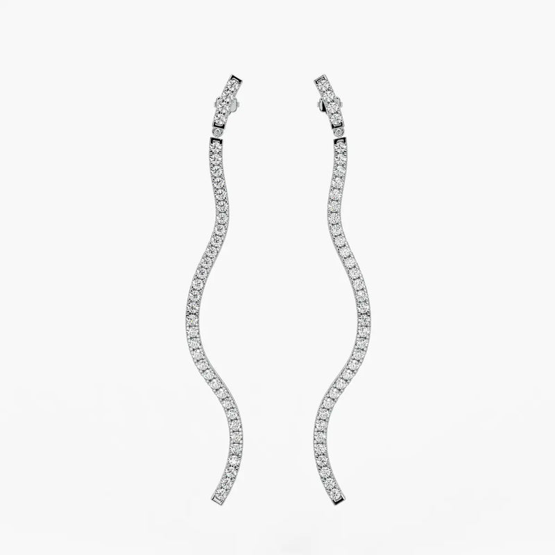 S-Curve Linear Drop Earrings
