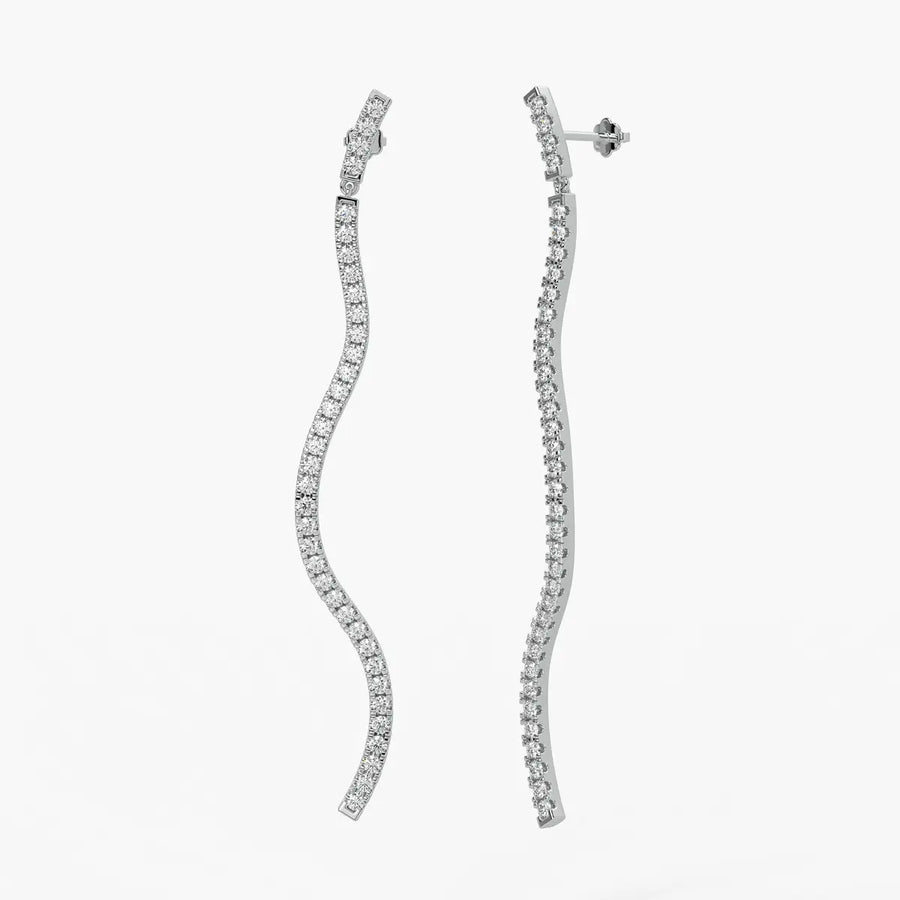 S-Curve Linear Drop Earrings