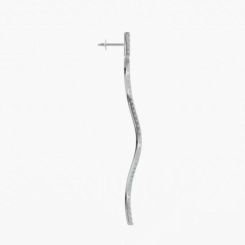 S-Curve Linear Drop Earrings