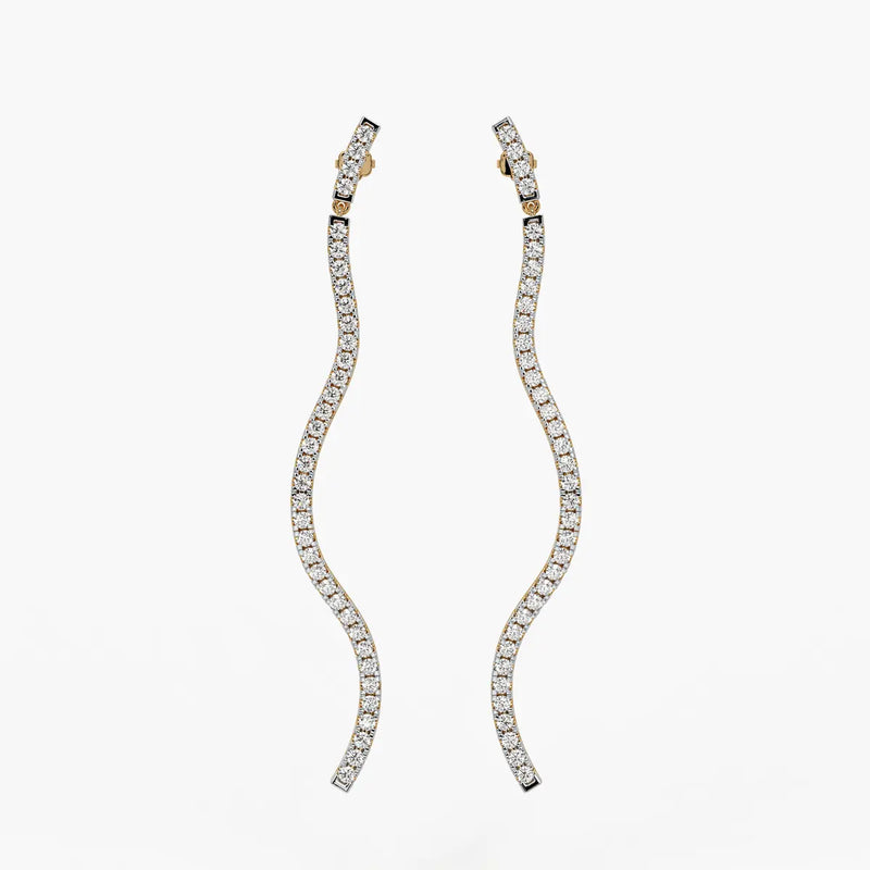 S-Curve Linear Drop Earrings