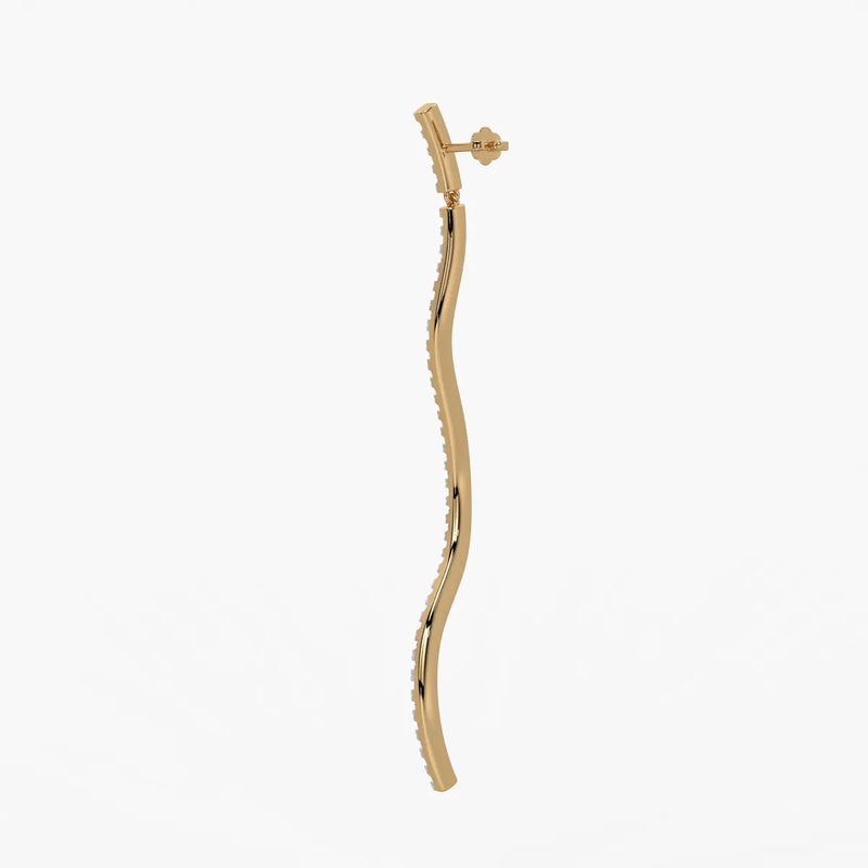 S-Curve Linear Drop Earrings