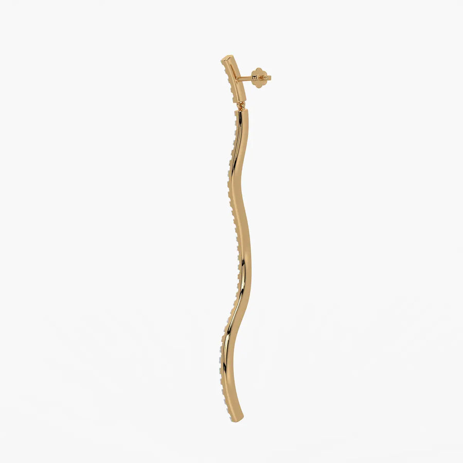 S-Curve Linear Drop Earrings