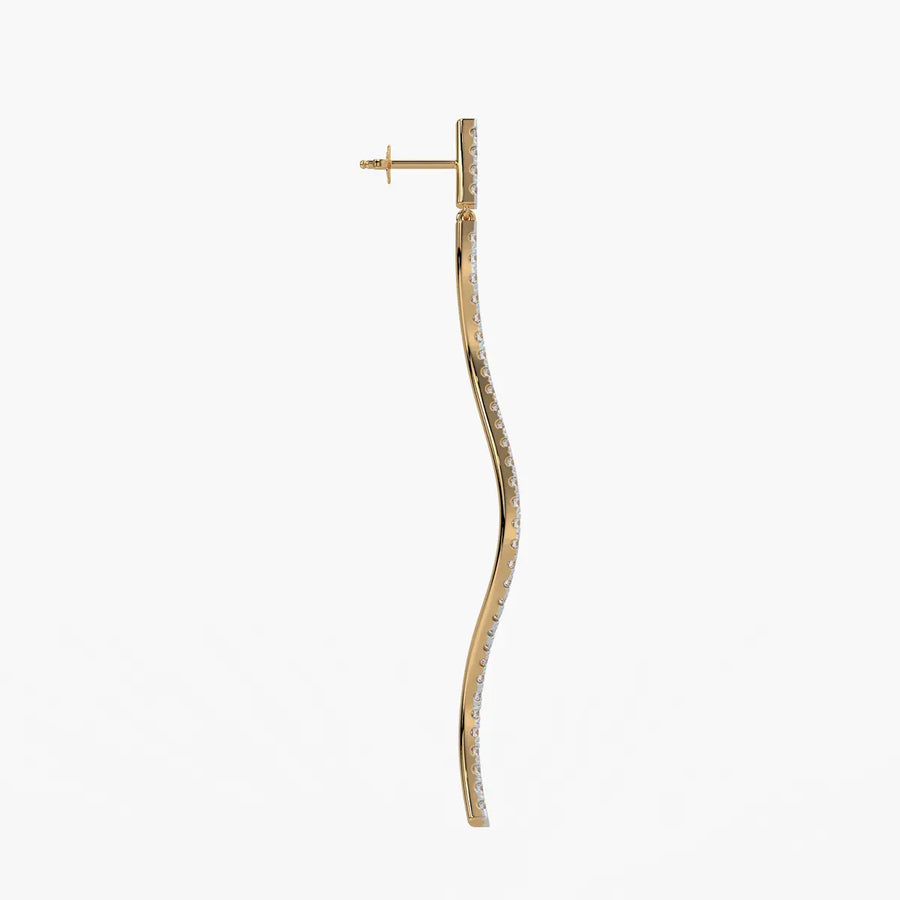 S-Curve Linear Drop Earrings