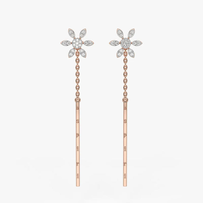 Daisy Chain Bar Drop Earrings