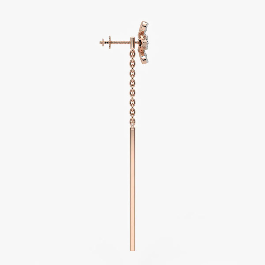 Daisy Chain Bar Drop Earrings