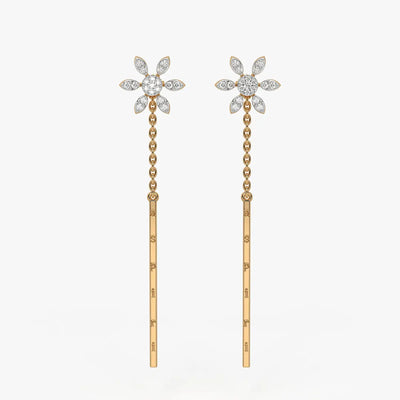 Daisy Chain Bar Drop Earrings