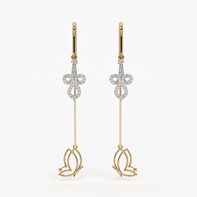 Infinity Loop Butterfly Threader Earrings