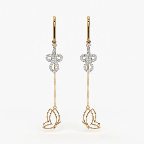 Infinity Loop Butterfly Threader Earrings