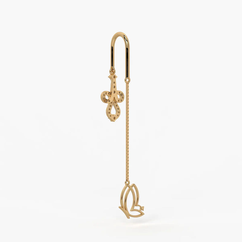 Infinity Loop Butterfly Threader Earrings