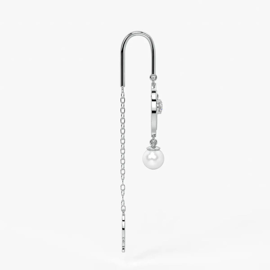 Halo Drop Butterfly Threader Earrings