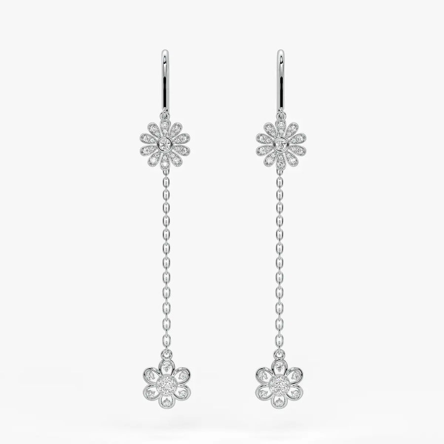 Daisy Blossom Lineal Earrings