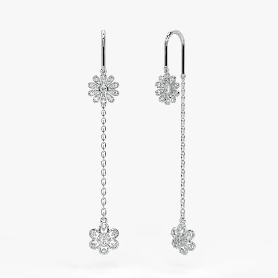 Daisy Blossom Lineal Earrings