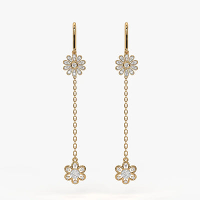 Daisy Blossom Lineal Earrings