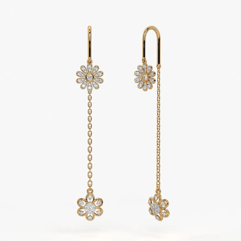 Daisy Blossom Lineal Earrings