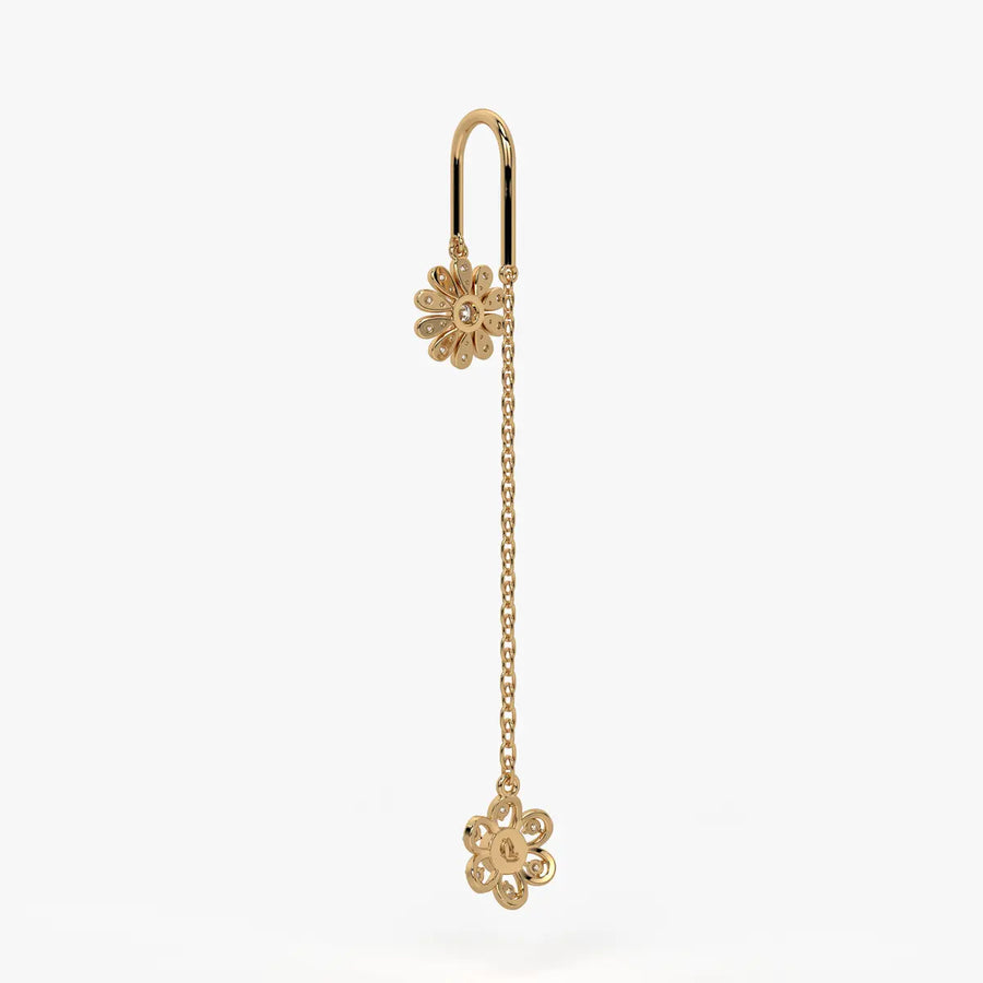 Daisy Blossom Lineal Earrings